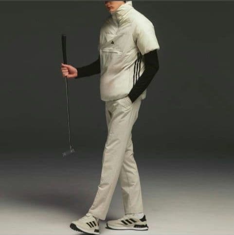 adidas GOLF アノラック半袖ダウンジャケット