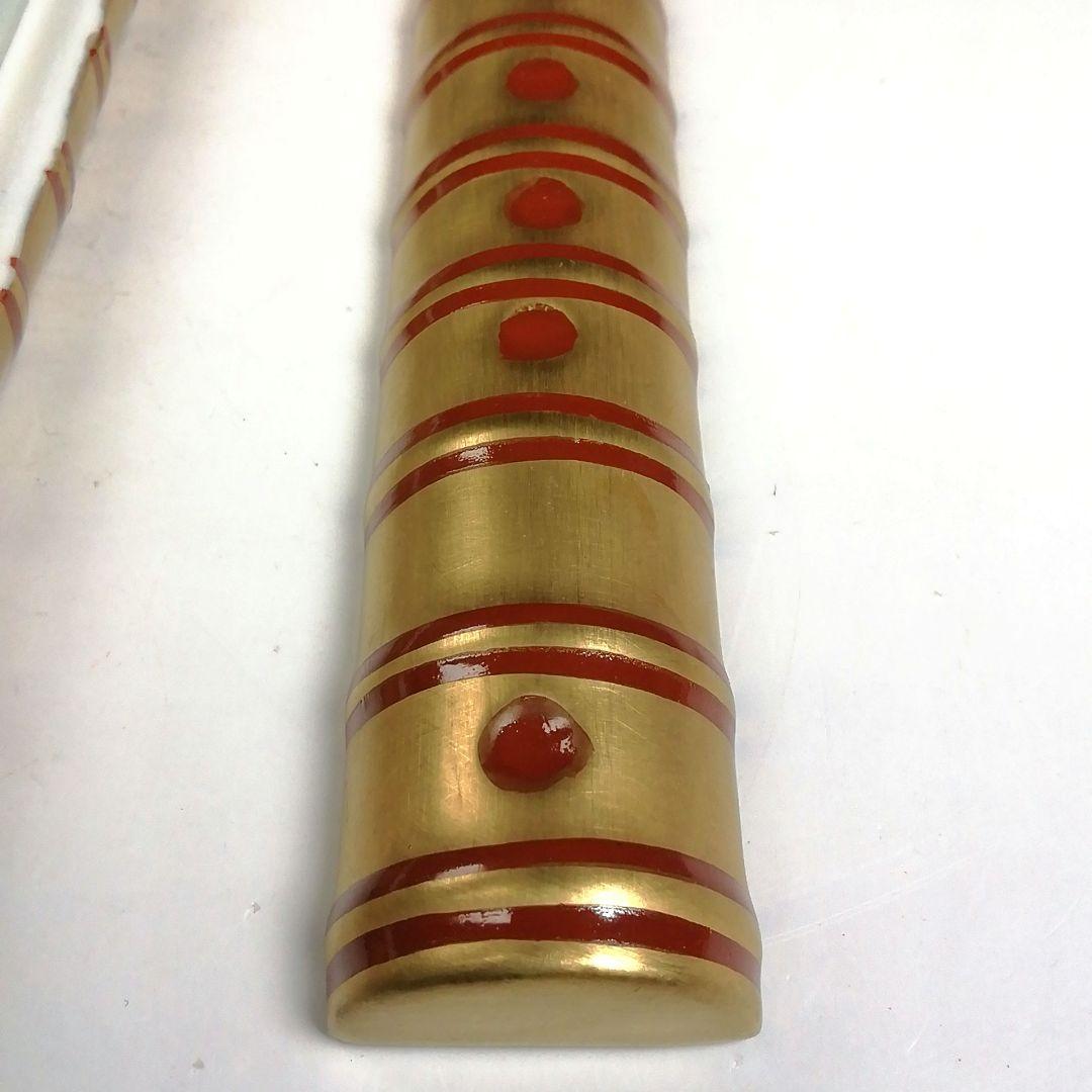 Ｗ９７　香合　『金彩　横笛　香合』『小木曽芳正 作』　共箱　茶道具