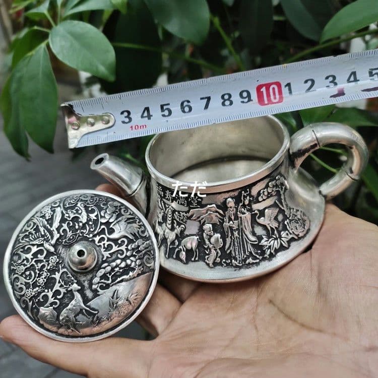 銅器 福寿満堂徳利 茶壺 茶道具 煎茶器 工芸品 置物