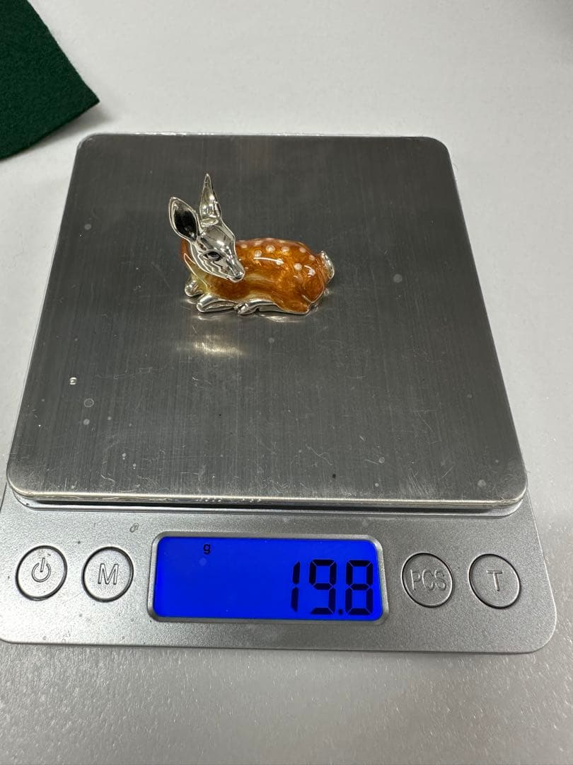 【銀製】イタリア工房　鹿の親子 置物　シルバー　銀　925