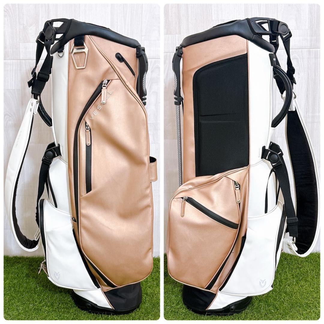 Vessel ベゼル キャディバッグ スタンド式 高級 合皮 希少 3.0