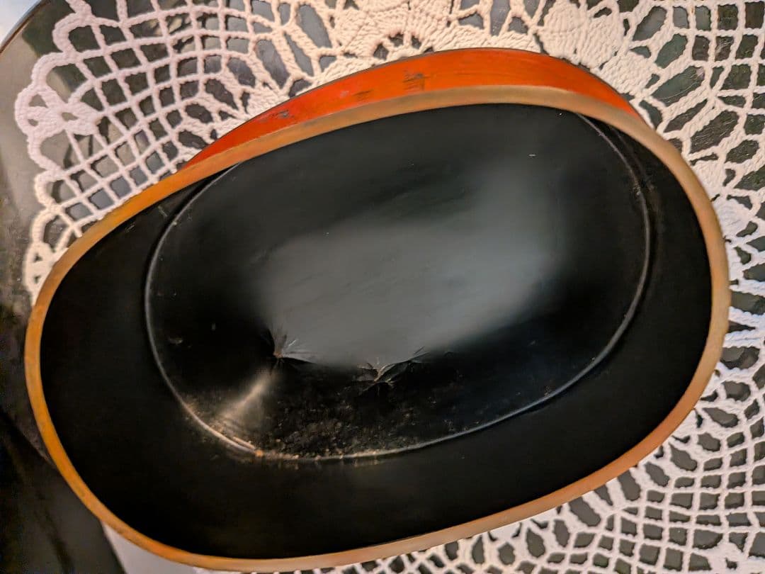 赤い木製馬の頭部置物　ChinaAntique