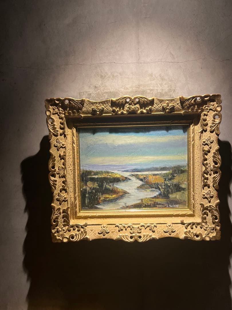 リアリズム　バロック風景画　肉筆油彩画　直筆サイン