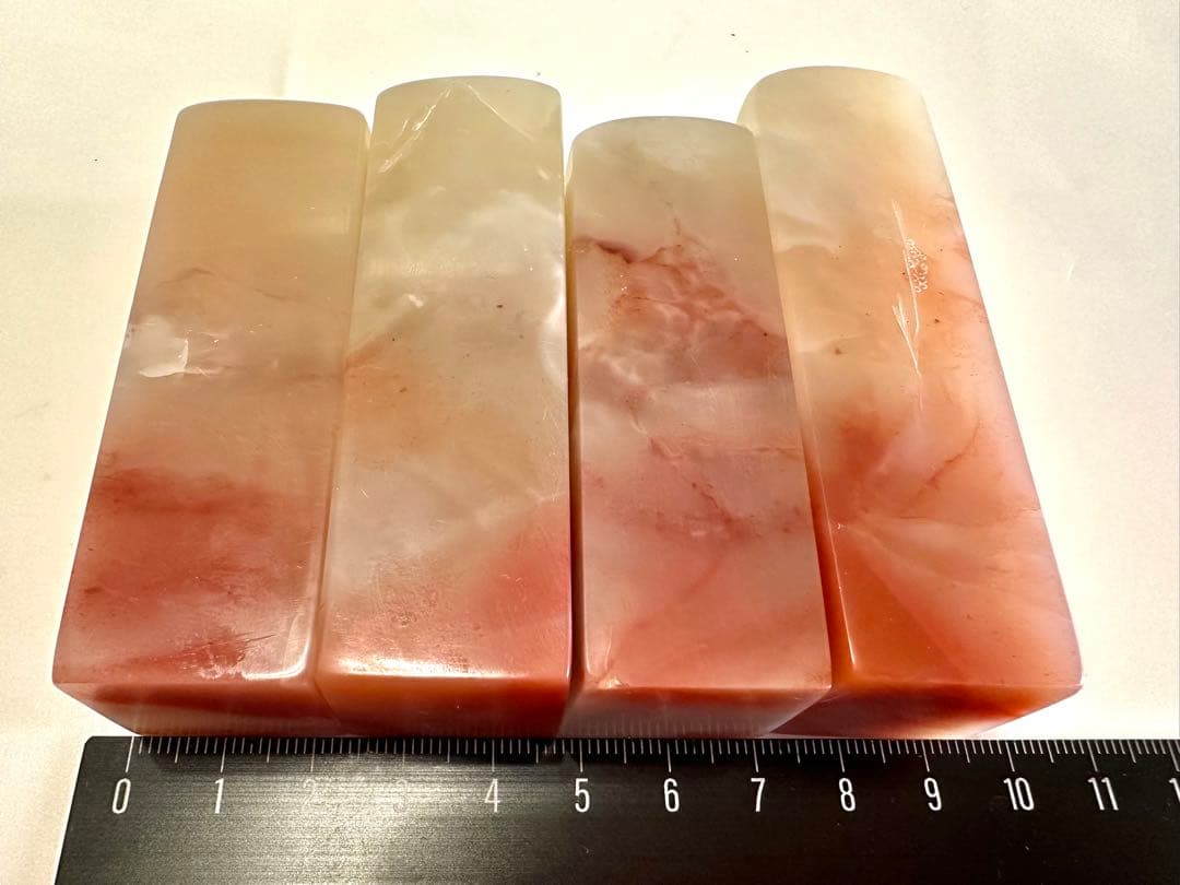 【悟　道　仏　禅】美品　ラオス 水凍　印材 落款 遊印 雅号　浮き彫　薄意　4点