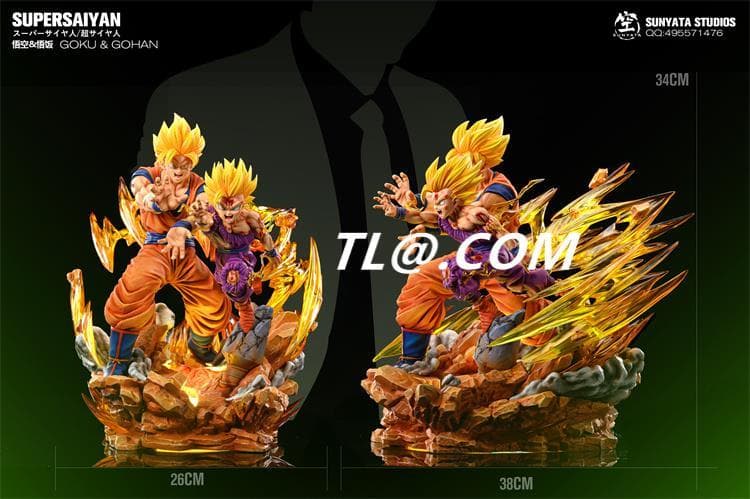 新品未開封『ドラコンボール』 　親子かめはめ波セット　ガレージキット スタチュー