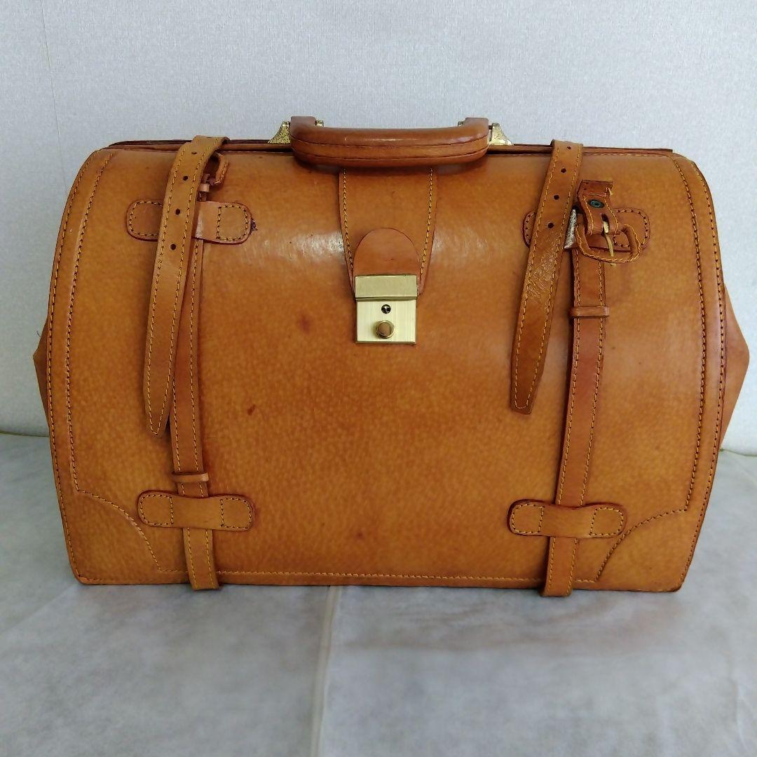 本革製 ボストンバッグ 1-2泊の旅行に