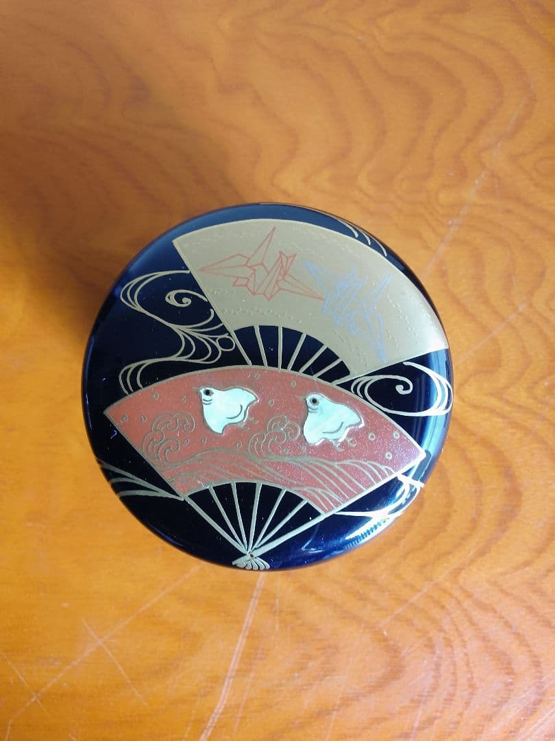 茶入れ 棗 茶道具 奥津一心斉 螺鈿細工 未使用品 008