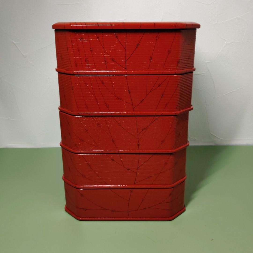朱塗 縁高五段重 菓子器