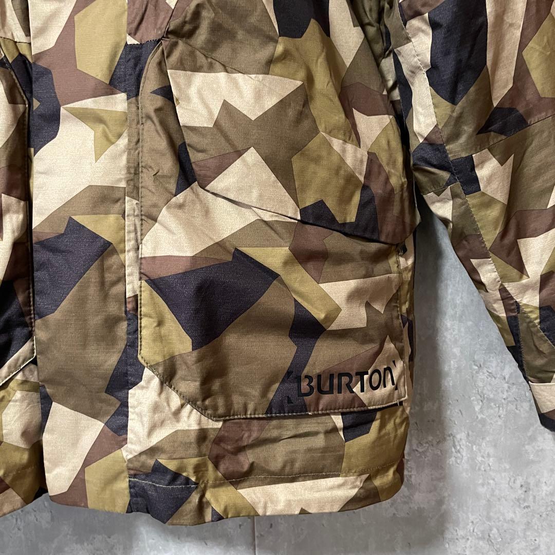 Burtonバートンスキーウェアスノーボードジャケットパーカー茶色ベージュカモ柄