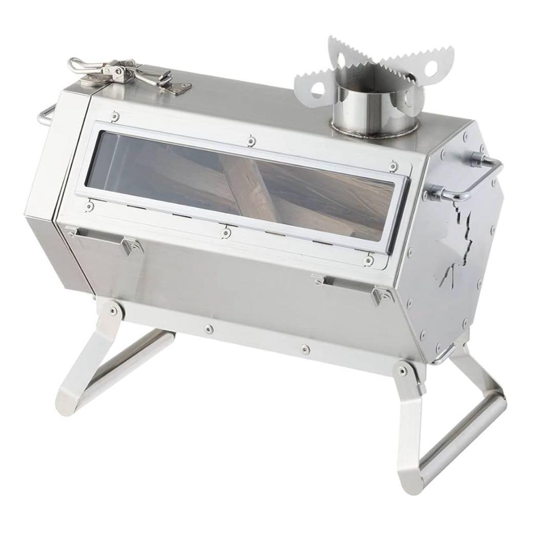 【新品・未使用・未開封】LOGOS ステンレス製コンパクト薪ストーブ