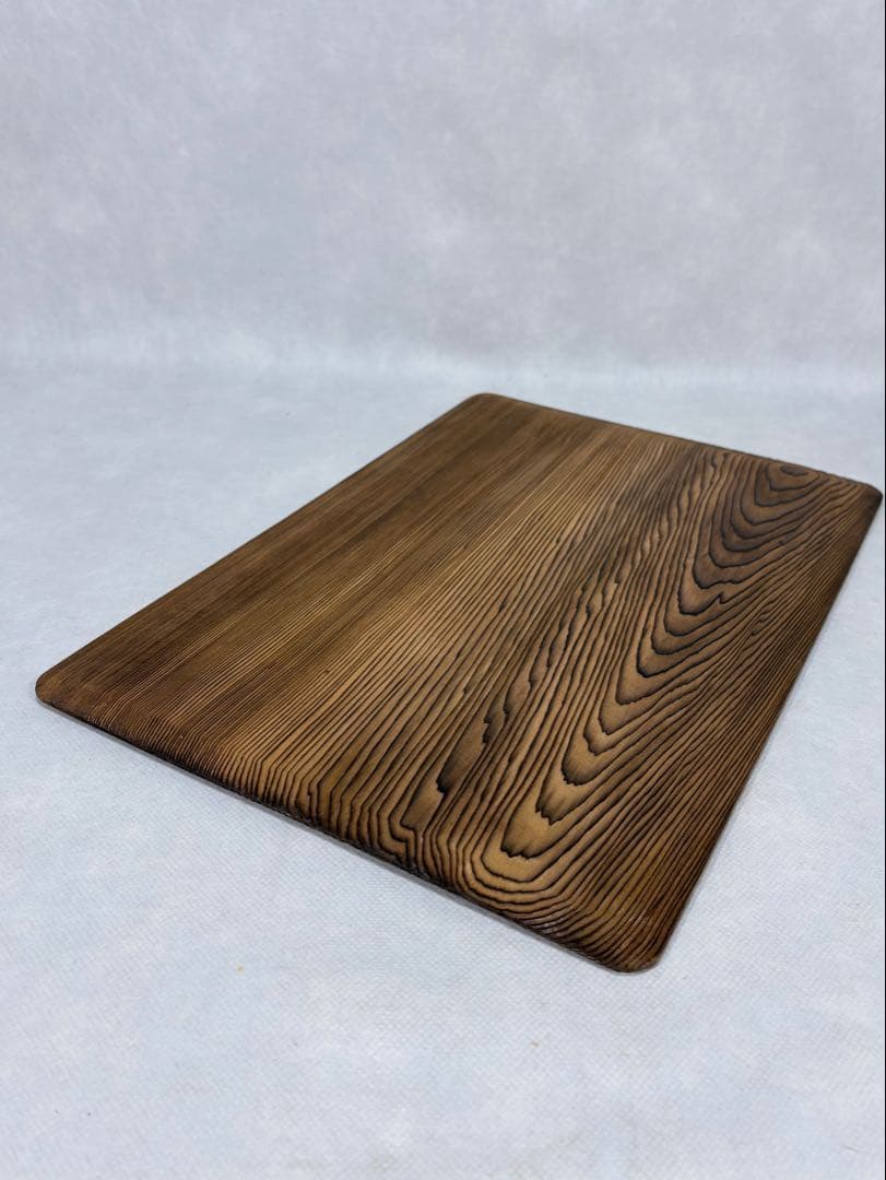 黒真塗 薄板三枚と焼杉蛤板　美品　茶道具　茶道　花器　送料込