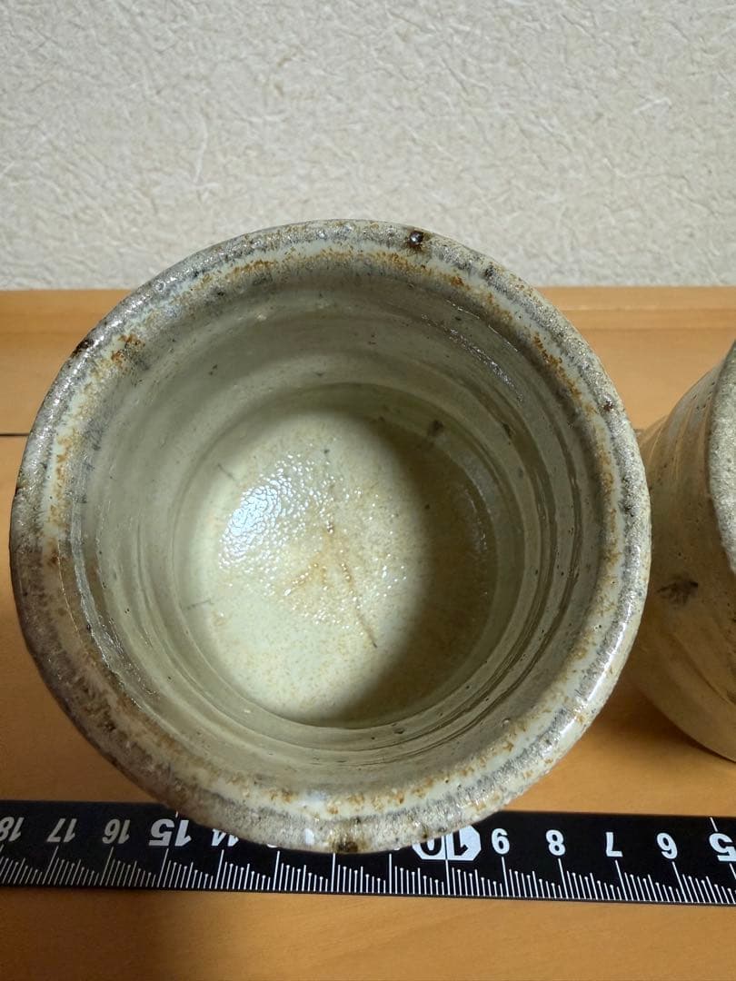 井上東也作　唐津焼　湯呑　コップ　陶磁器　骨董　こつとう
