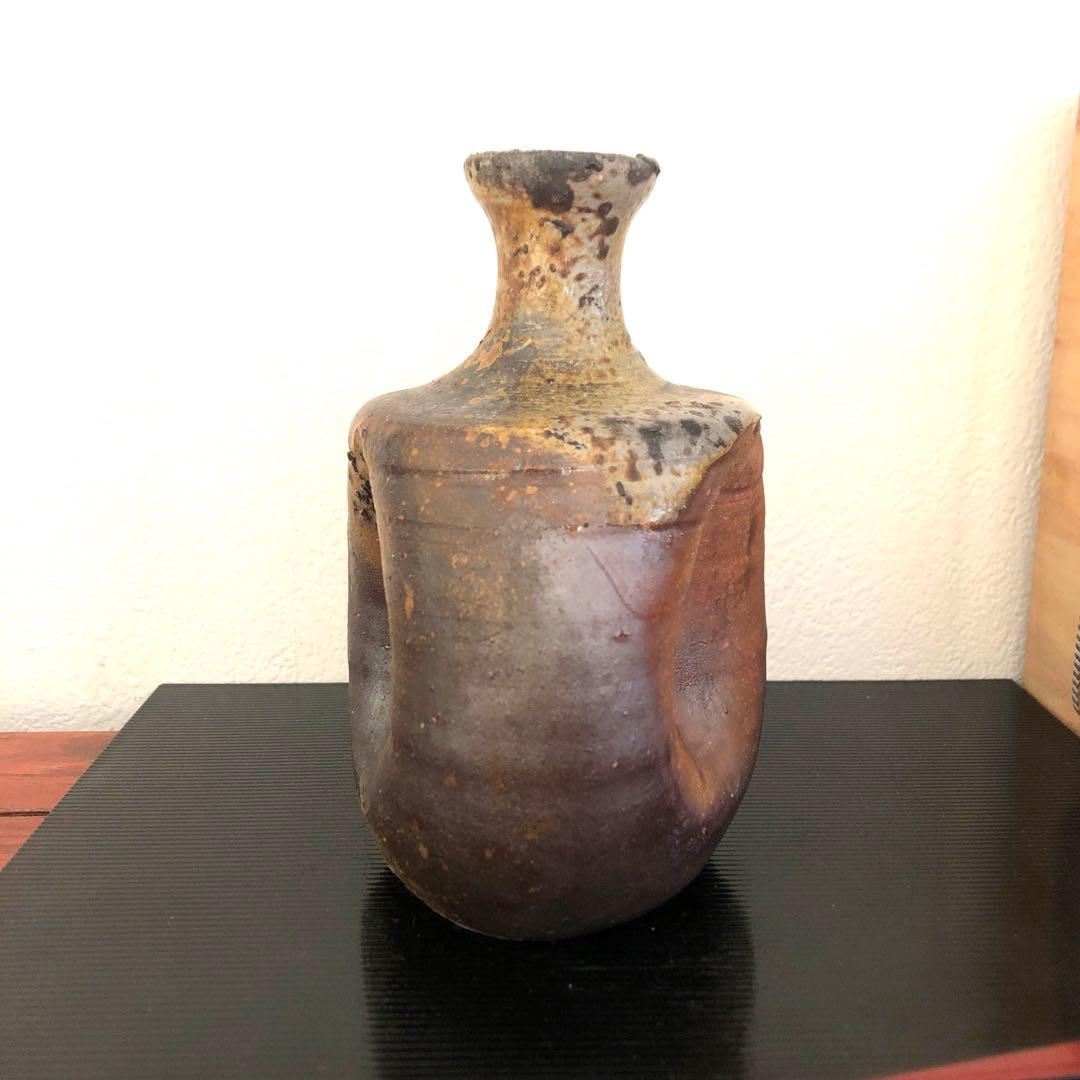備前焼　小山末廣　徳利　花入　一輪挿　骨董　花器