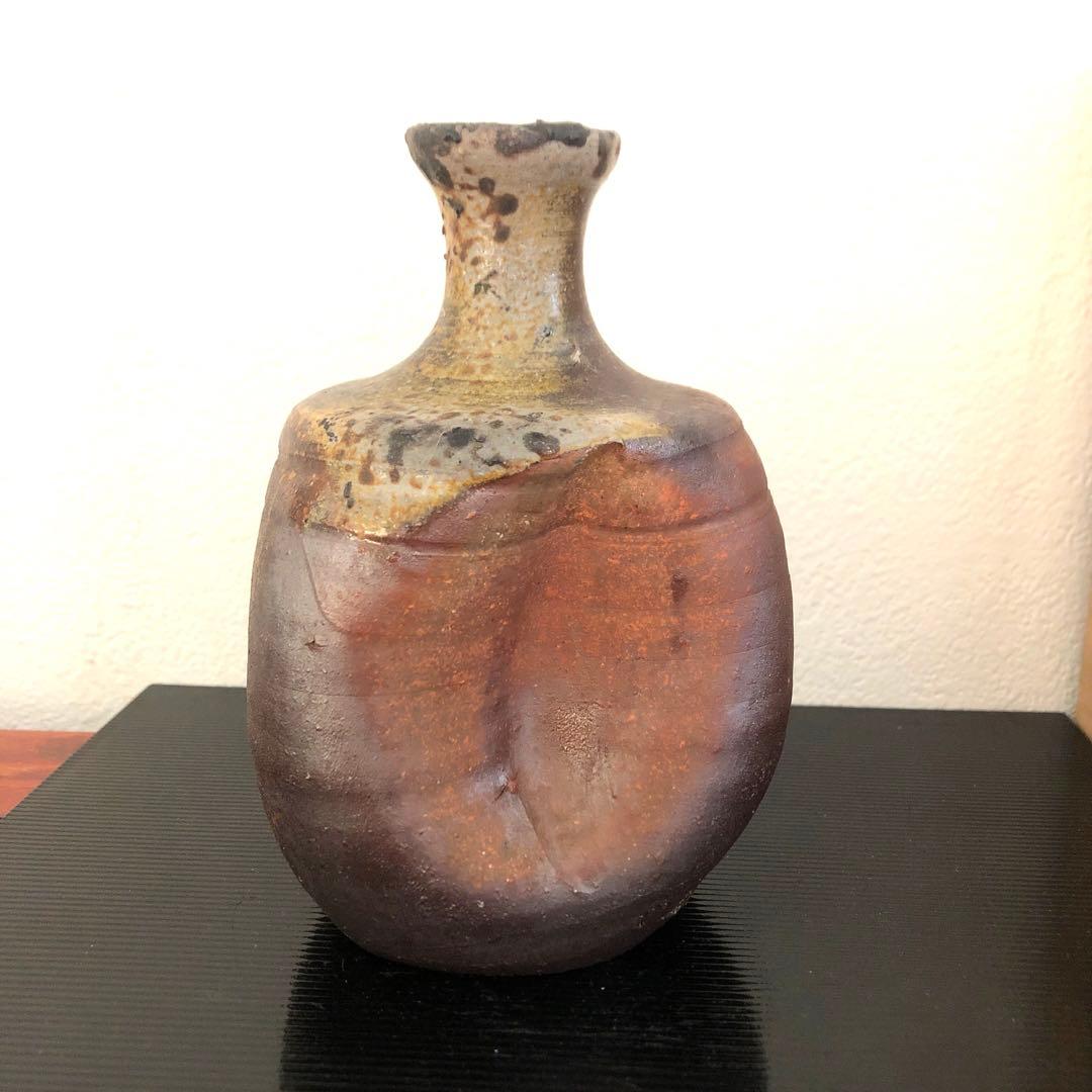 備前焼　小山末廣　徳利　花入　一輪挿　骨董　花器