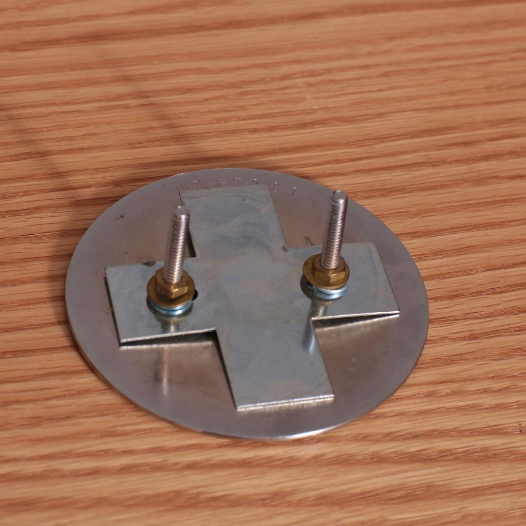 ★レア物 銀枠★ 美品 大阪万博 EXPO'70 金属製 カーエンブレム 当時物