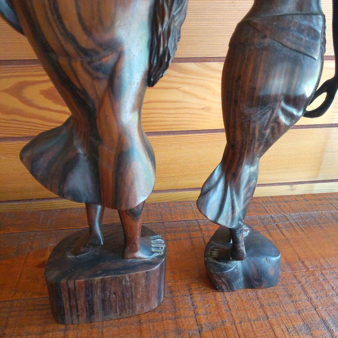 お得2体セット！インドネシア　木彫り