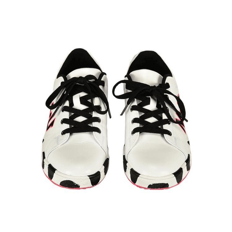 MU SPORTS ◆24.5cm WH ダルメシアン柄スパイクレスシューズ