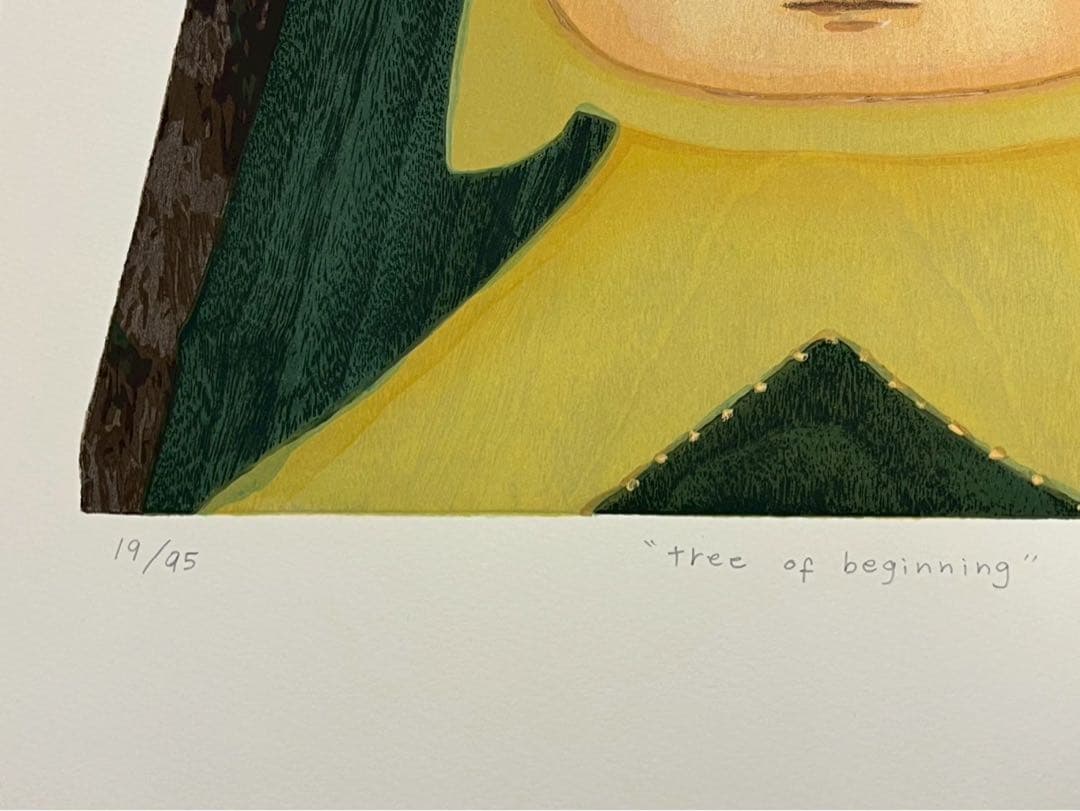 中村萌《tree of beginning》木版画 19/95