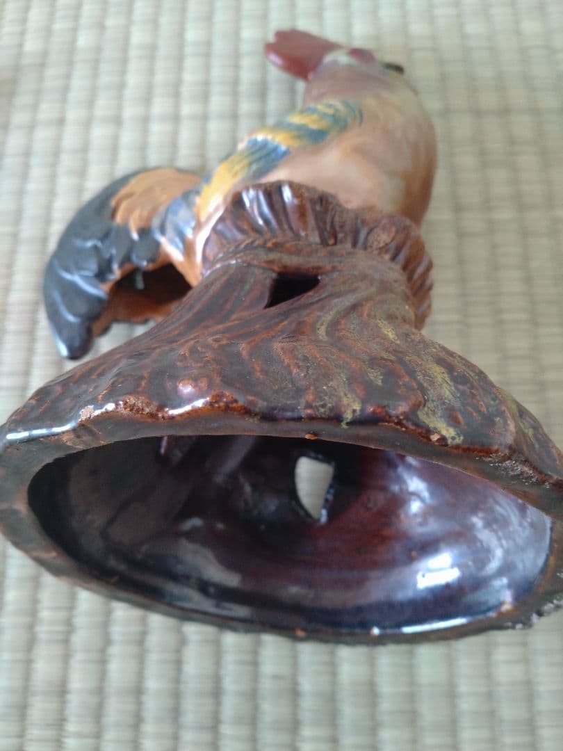 初代中村梅山　鶏伏せ香炉、蚊取り線香　　九谷