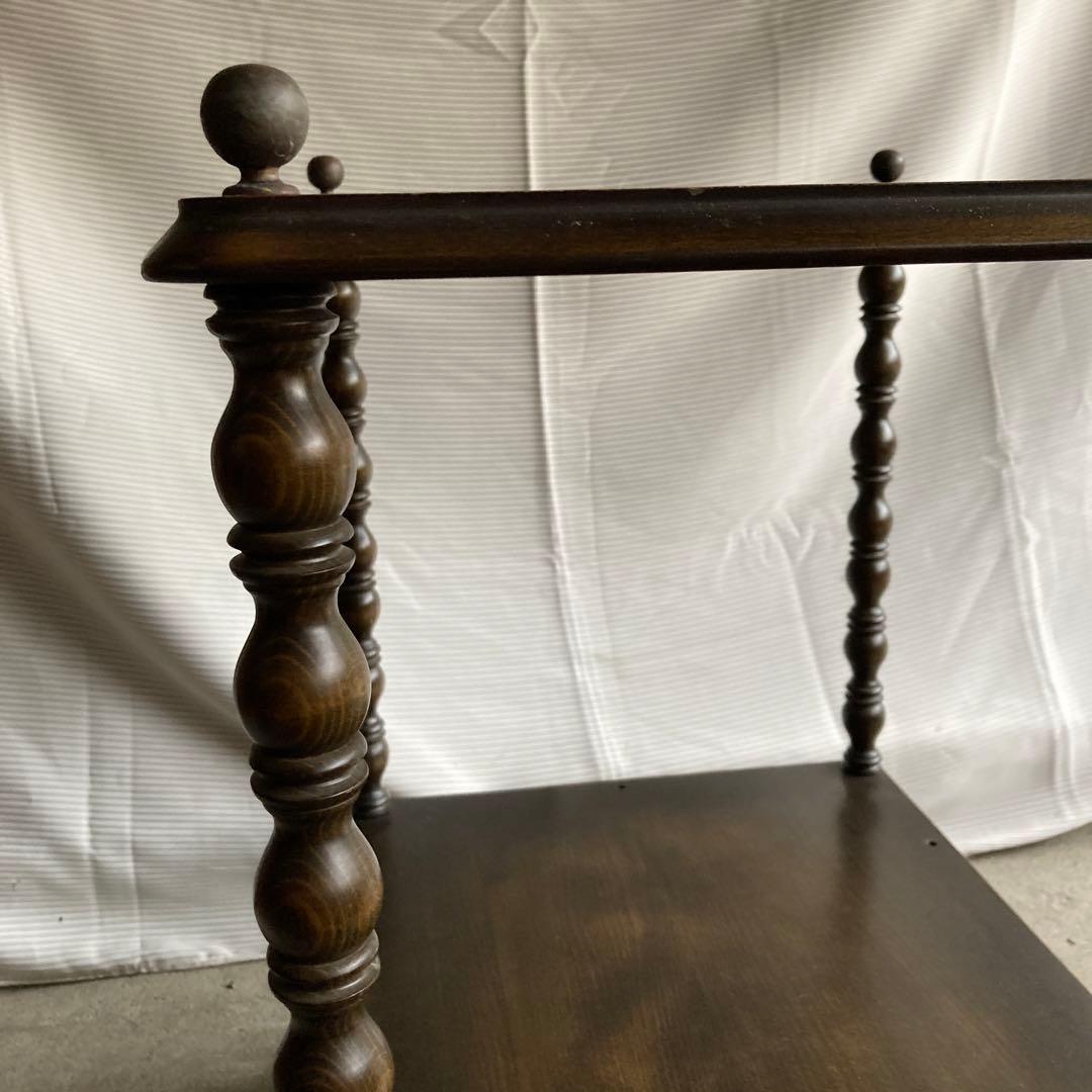 古道具　木製トロリーワゴン