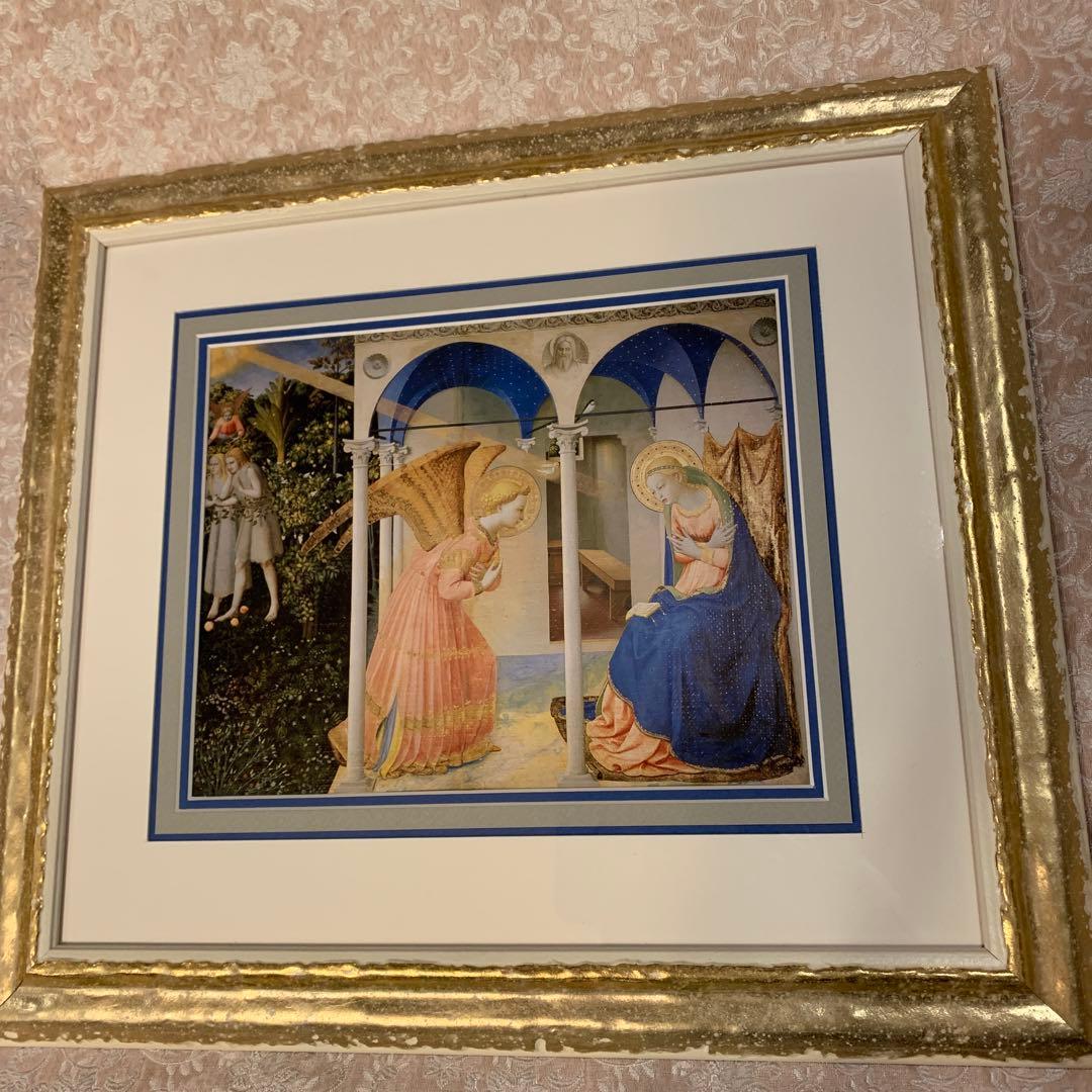 「受胎告知」　フラ.アンジェリコ作 宗教画