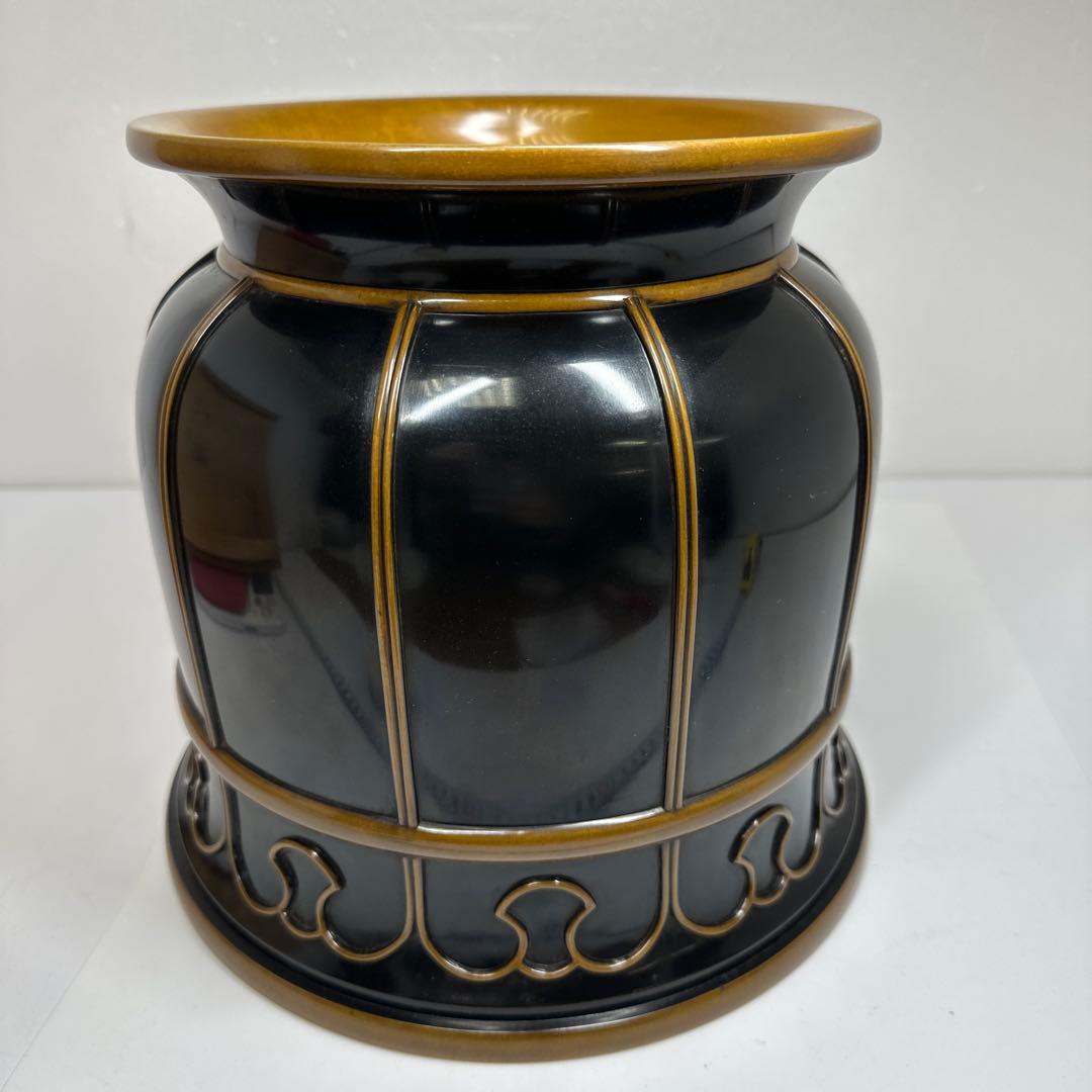 金谷五郎三郎　黒唐銅蓮萌式火鉢　共箱　トトサカ　東さ7-0421☆2F