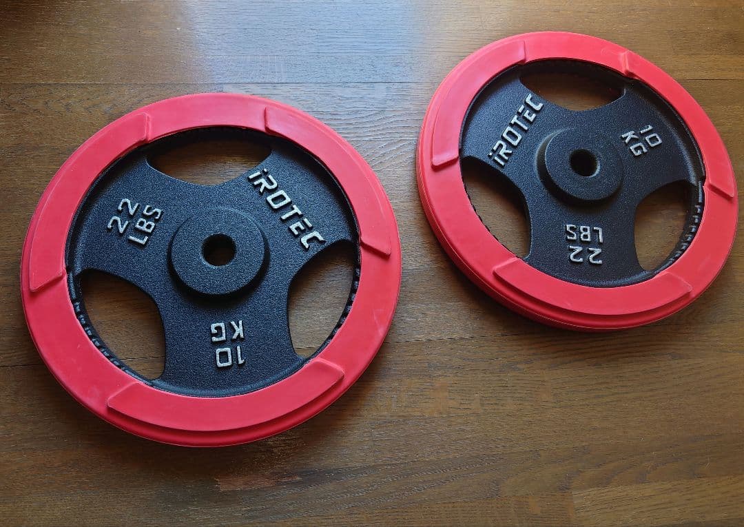 IROTEC 10kg ウエイトプレート 2枚セット　28ミリ用