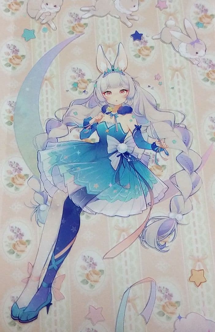 J645＃月梦小兔(PET)Wines切り売り海外人物マステ女の子