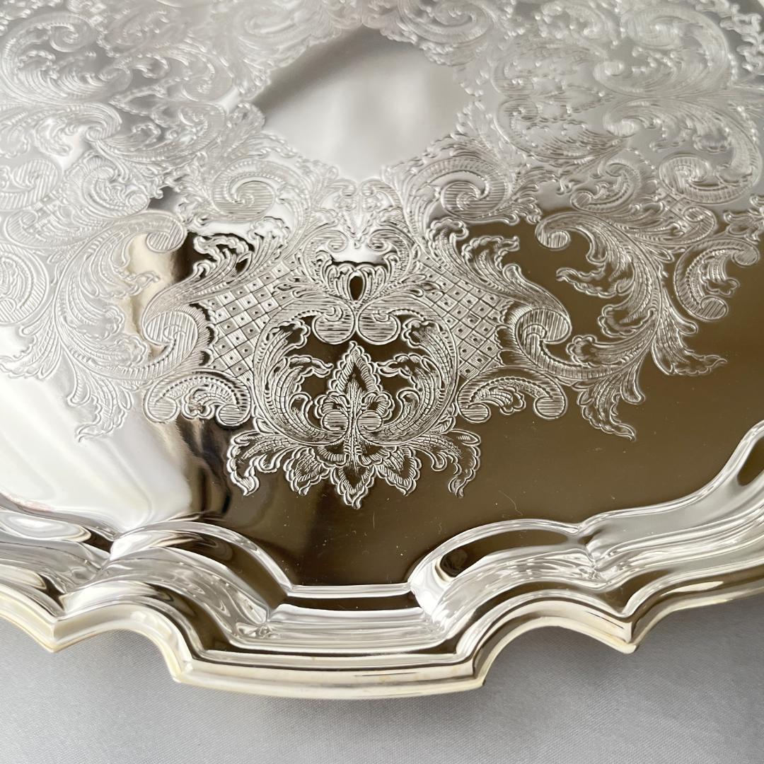 【英国】チッペンデール ギャラリートレー / ドリンクトレー 36cm