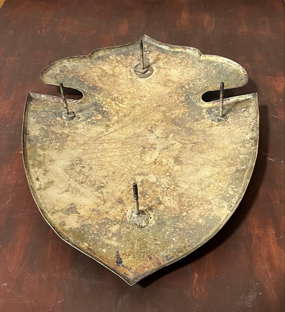 【超珍品】ビンテージ金属製オブジェ（鵬程萬里、承徳県承徳街公立文廟国民優級学校）