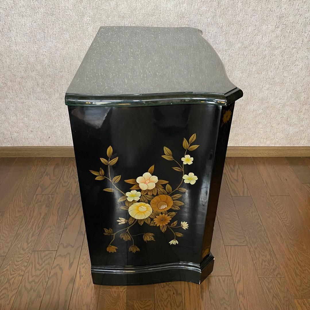 【ヴィンテージ・キャビネット】45X81X77 花柄の装飾箪笥　アジアン家具