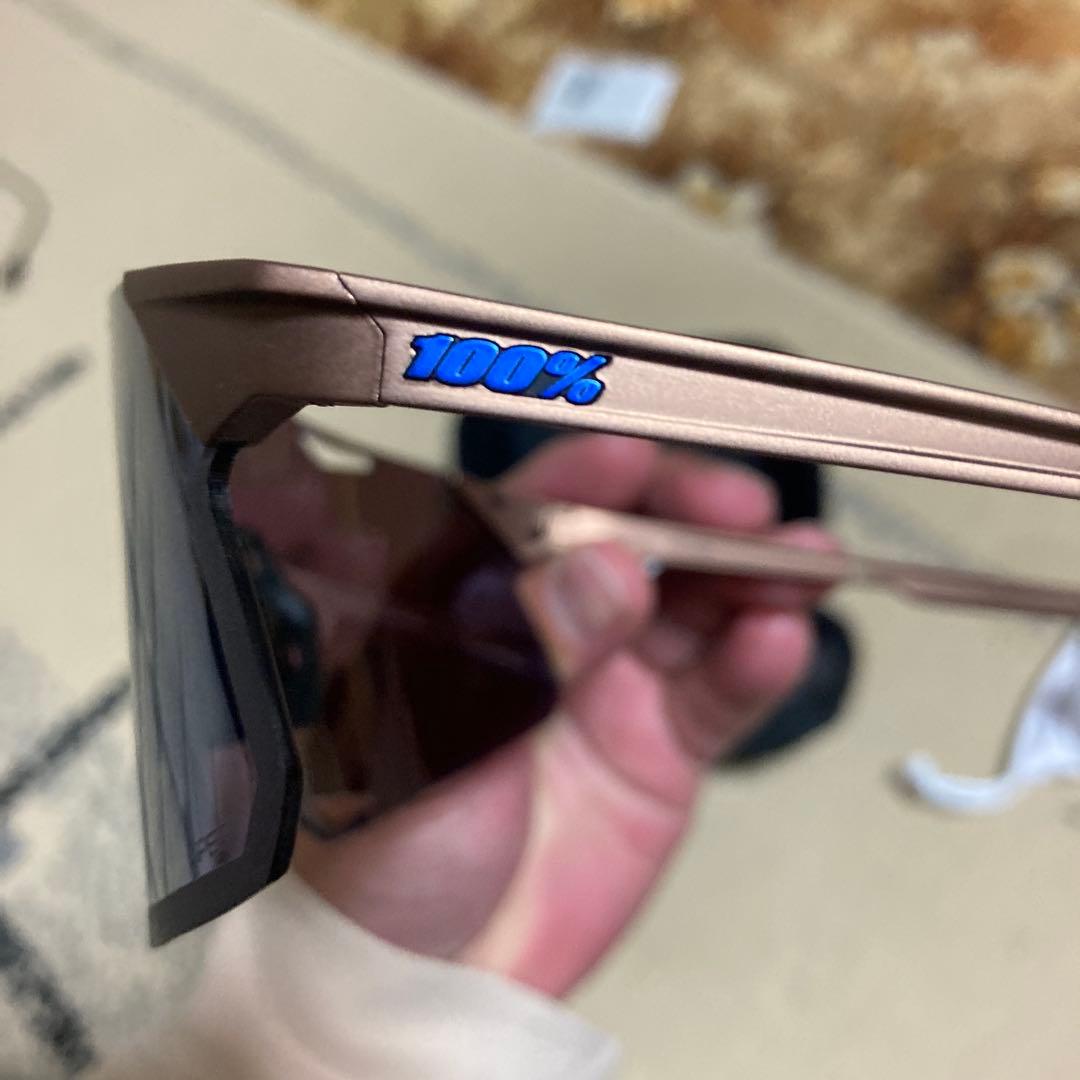 値下げ不可100% スポーツサングラス ゴールドフレーム