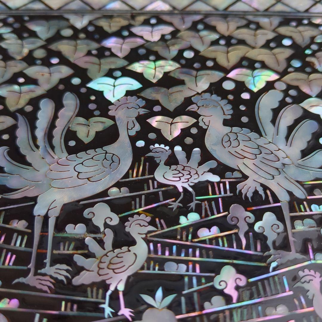 韓国　鳳凰　亀　螺鈿細工　ジュエリーボックス　宝石入れ　伝統工芸　李朝　指輪