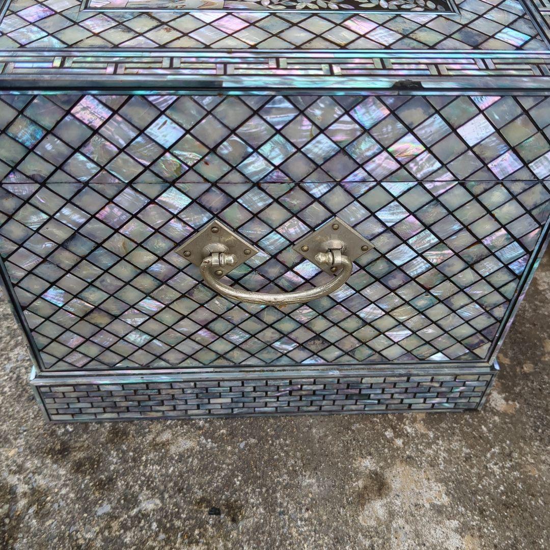 韓国　鳳凰　亀　螺鈿細工　ジュエリーボックス　宝石入れ　伝統工芸　李朝　指輪