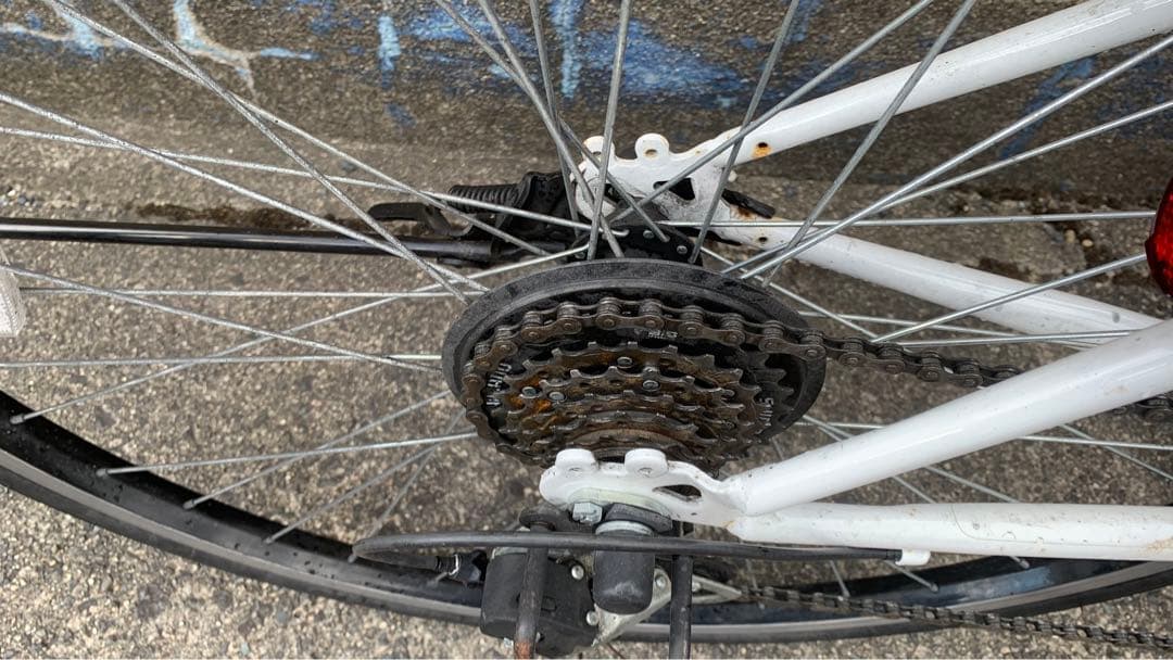 GREEN CITY クロスバイク ホワイト 【引き取り限定】