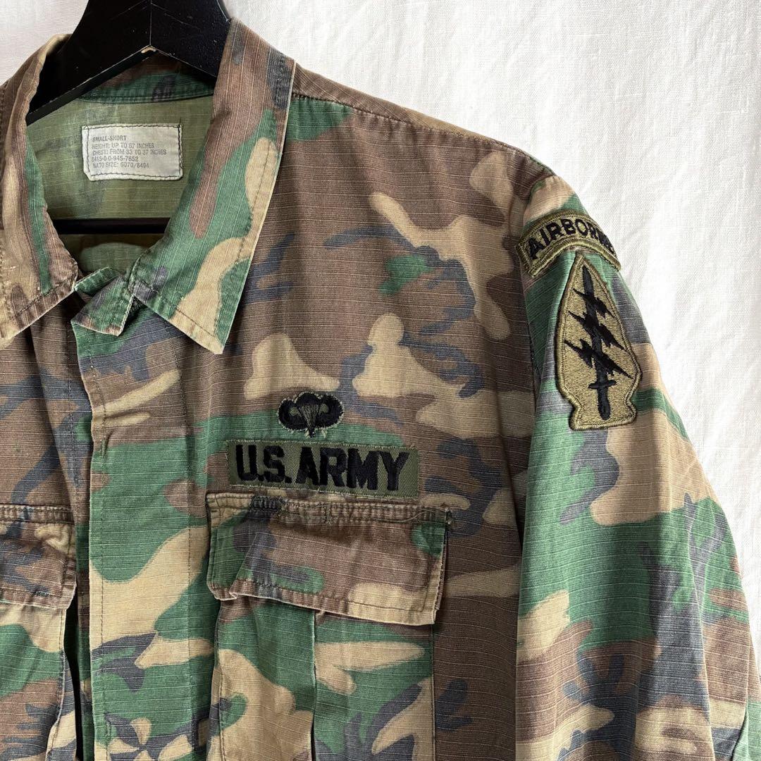 60s 70s 米軍 グリーンリーフカモ ジャングルファティーグ ジャケット S