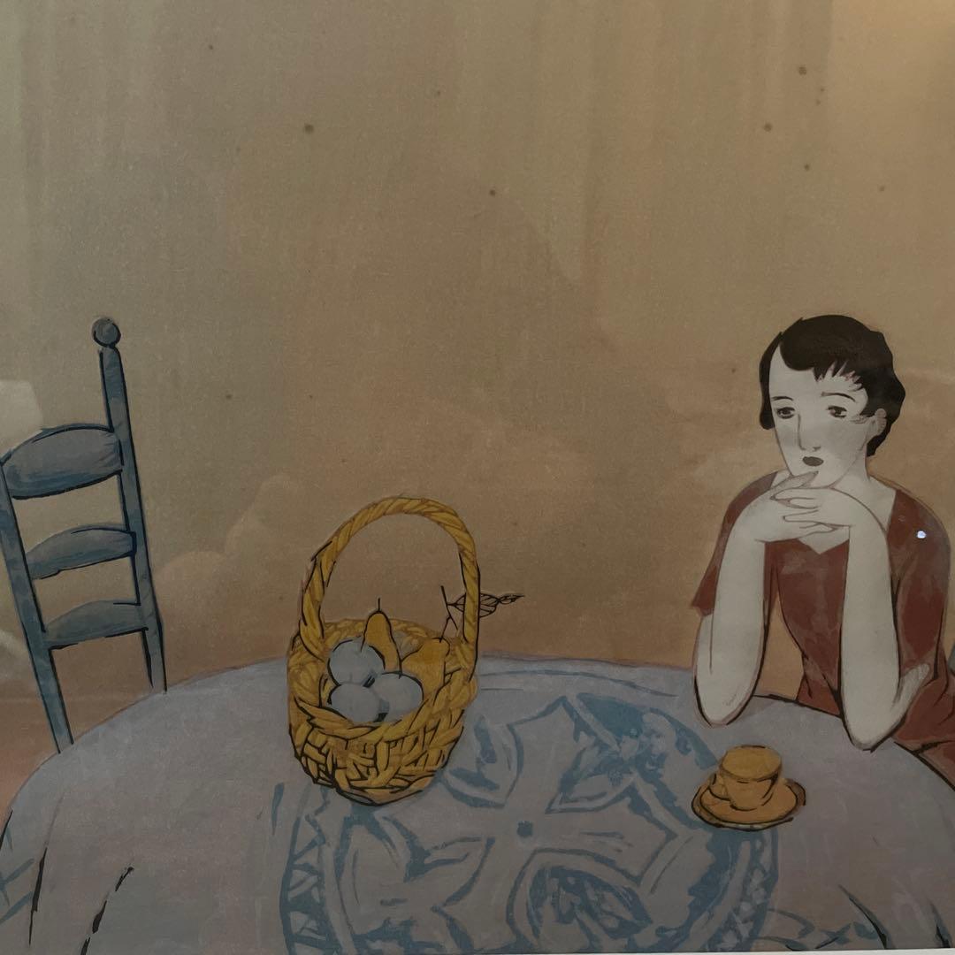 竹久夢二 「憩い」 額装 夢二郷土美術館 竹久不二彦監修 美人画 大正ロマン