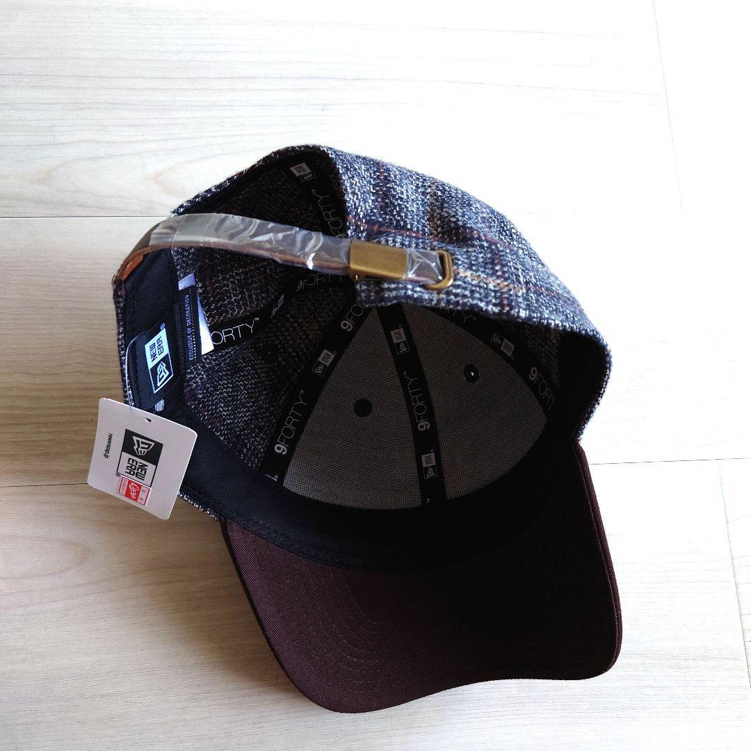 New Era 9FORTY キャップ Cロゴ ネイビー/ブラウン