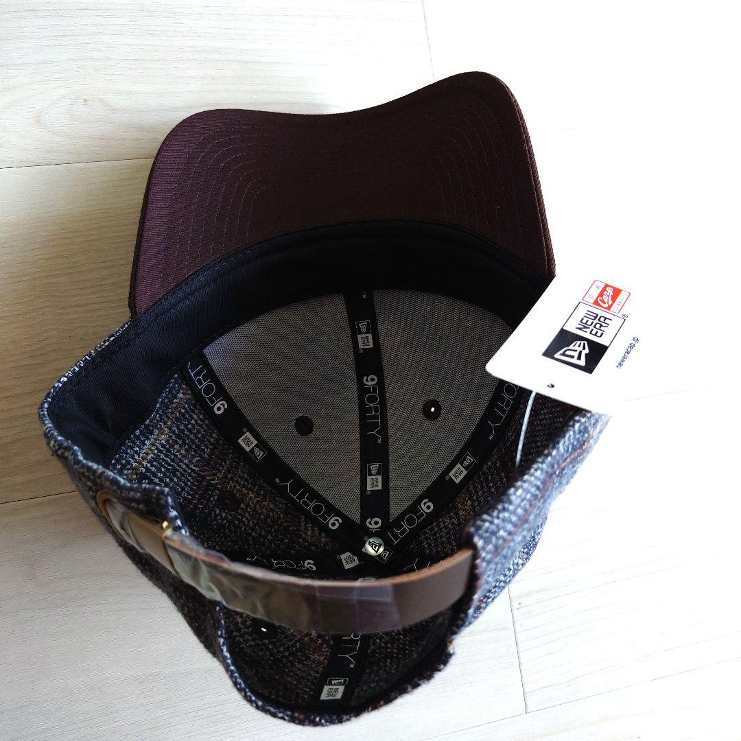 New Era 9FORTY キャップ Cロゴ ネイビー/ブラウン