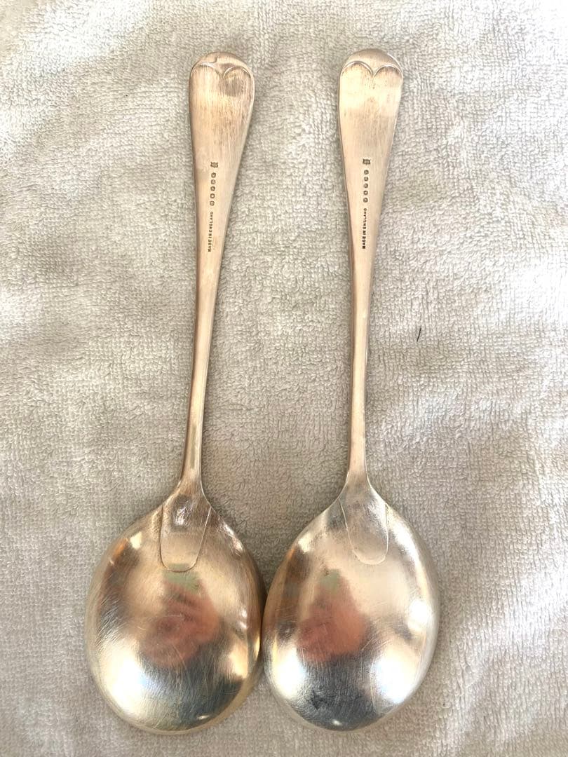 シルバー製，HARDY刻印高品質。スプーン2本セット、英国製値下がりました。