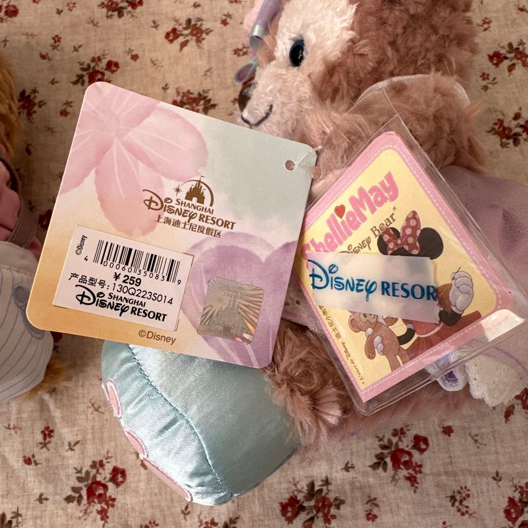 上海ディズニー❤️春日　ダッフィー＆シェリーメイ　ぬいぐるみSS