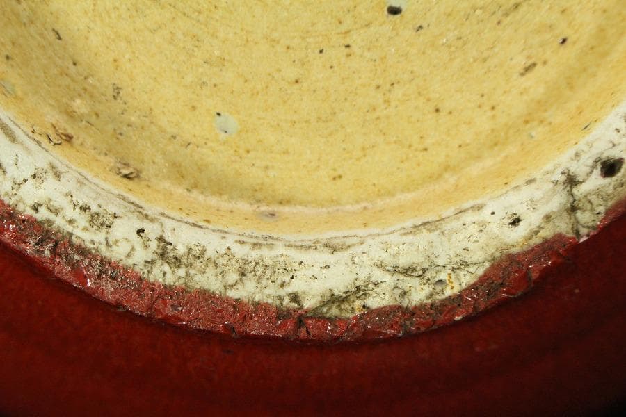 中国美術 釉裏紅 天球瓶 高36cm (HA367)