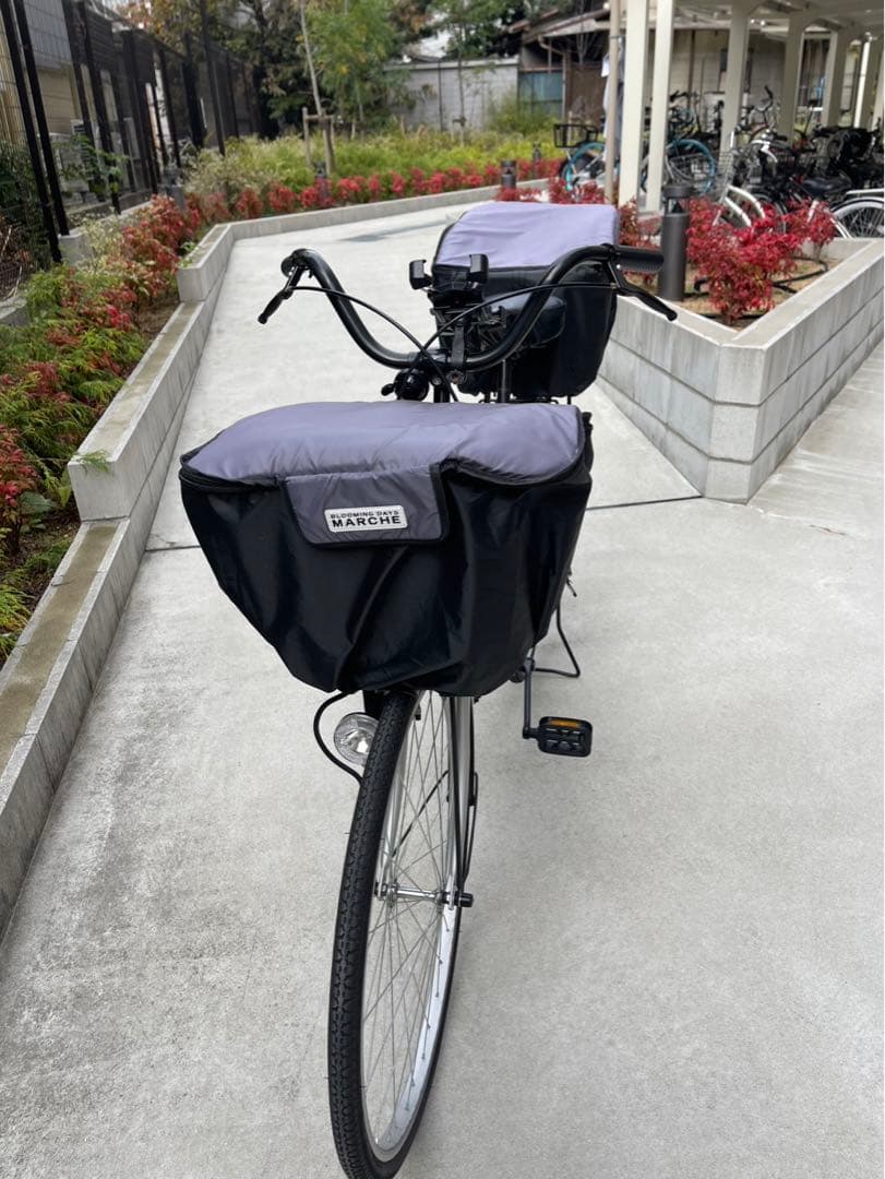 自転車【前後ろカゴ付き】【スマホホルダー付き】　【配達用】【買い物用】【通勤用】