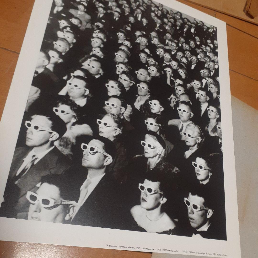 ビンテージ　ミッドセンチュリー　FRANCEプリント　3D CINEMAポスター