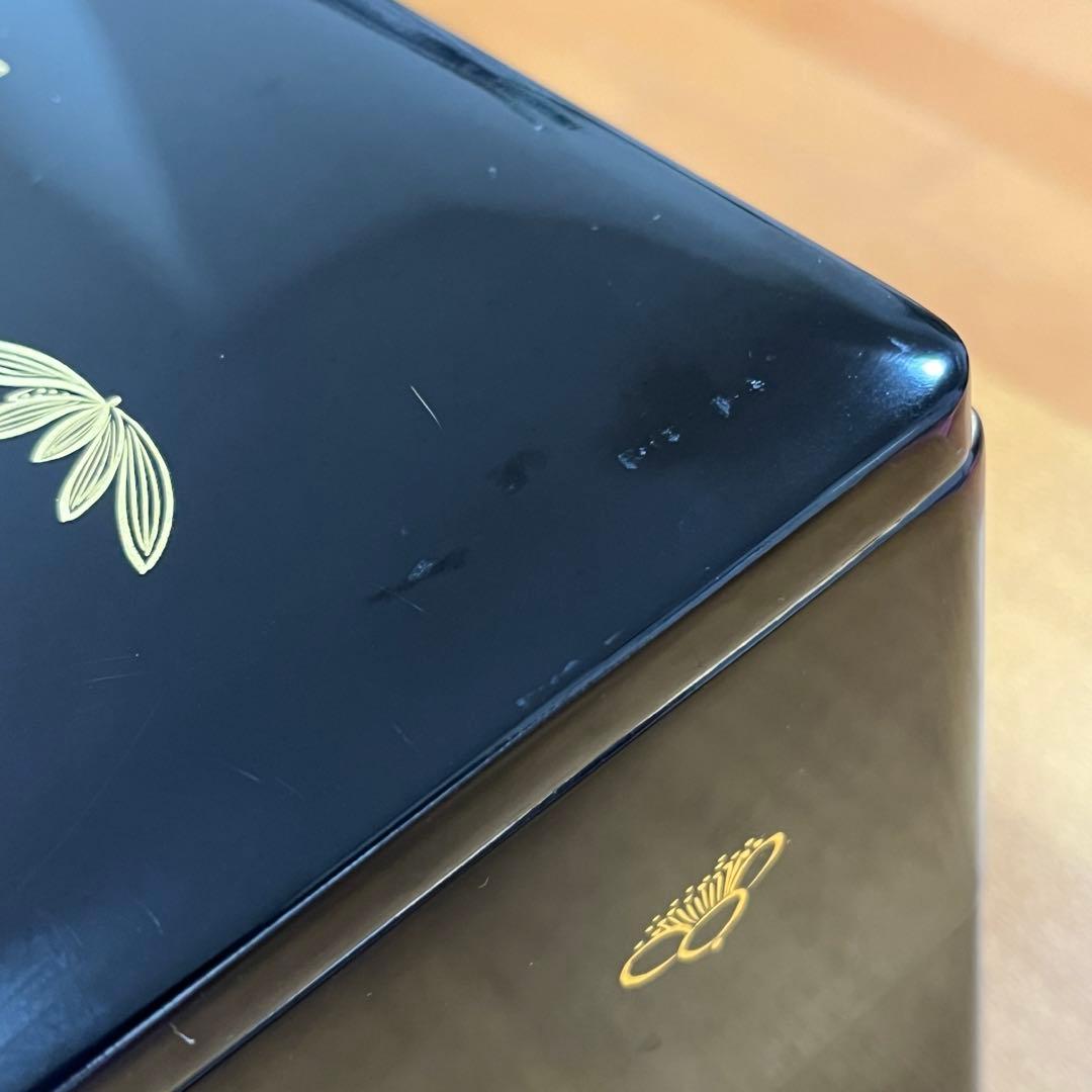 【桐箱付き】美品　輪島塗　2段重　輪島漆器　お重箱　伝統工芸品　骨董品　高級漆器