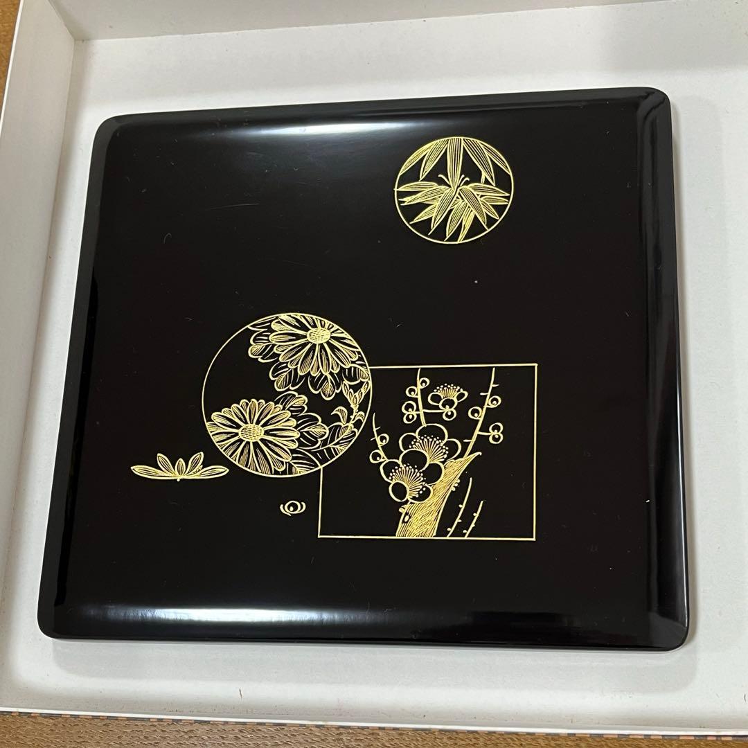 【桐箱付き】美品　輪島塗　2段重　輪島漆器　お重箱　伝統工芸品　骨董品　高級漆器