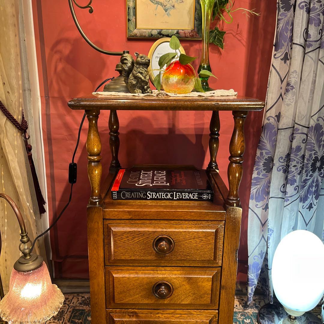 国産ヴィンテージ 北海道　エゾ民芸　アクセントキャビネット