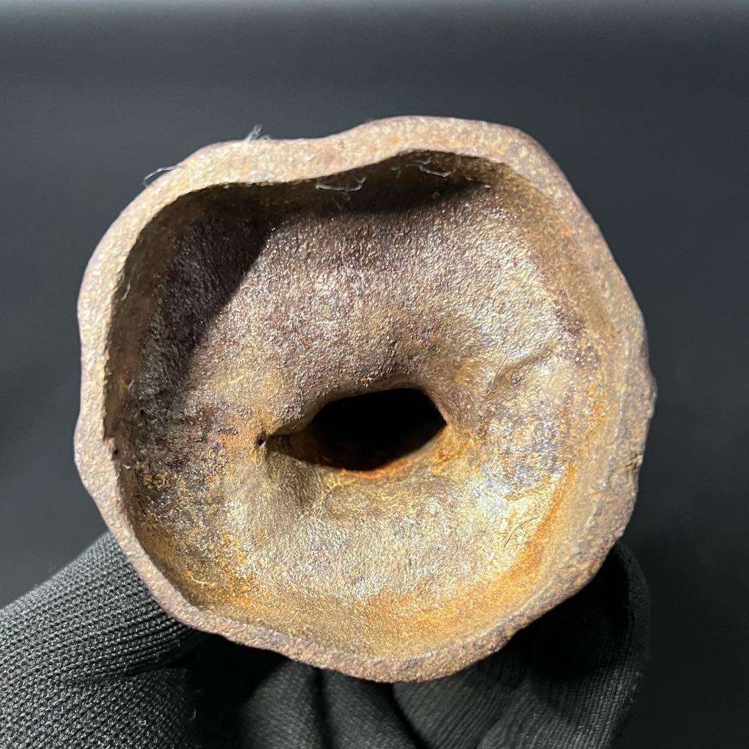 古い鉄製 観音菩薩立像／鋳鉄 仏像 在地信仰 古道具 ◎古美術庵々 アンティーク