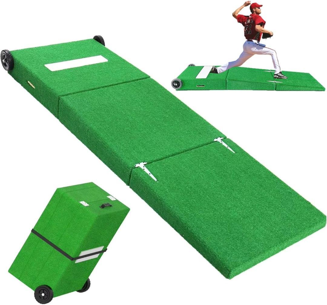 ピッチング練習用マウンド 折りたたみ式 グリーン
