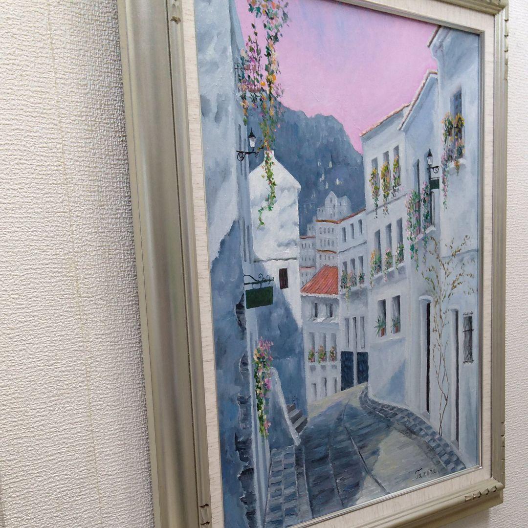 肉質油絵　立て　F12号　ギリシャ　田村貴枝　一号評価72000円